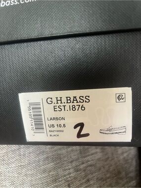 G.H. Bass Black Penny Loafers, Larson, Weejuns, Men’s 10.5